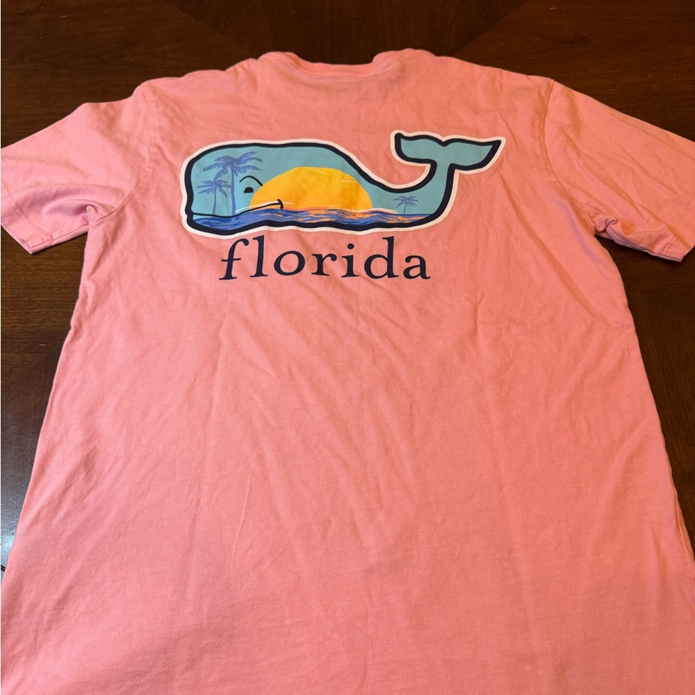 Vineyard Vines FLORIDA Pink Cotton Tee Size XS - Picture 1 of 4